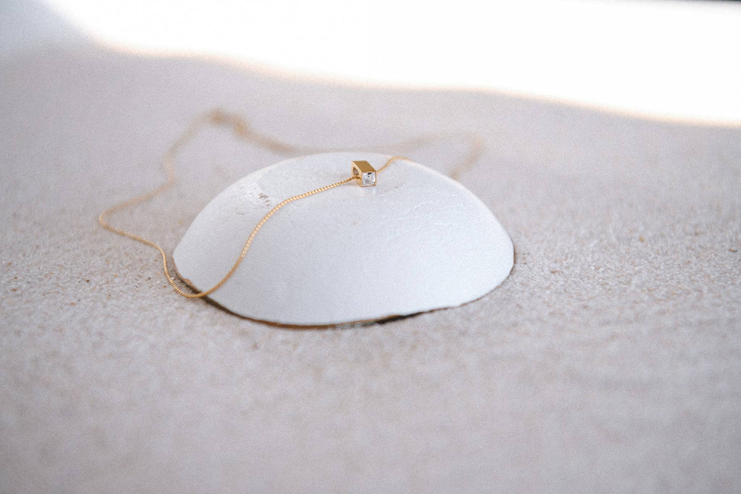 Everlasting Elements Water Resistant Necklace Collection: White CZ Pendant