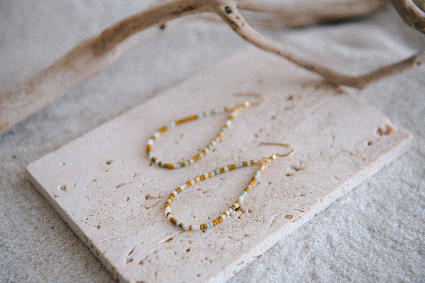 Coastal Seed Bead Teardrop Earrings : Sundance