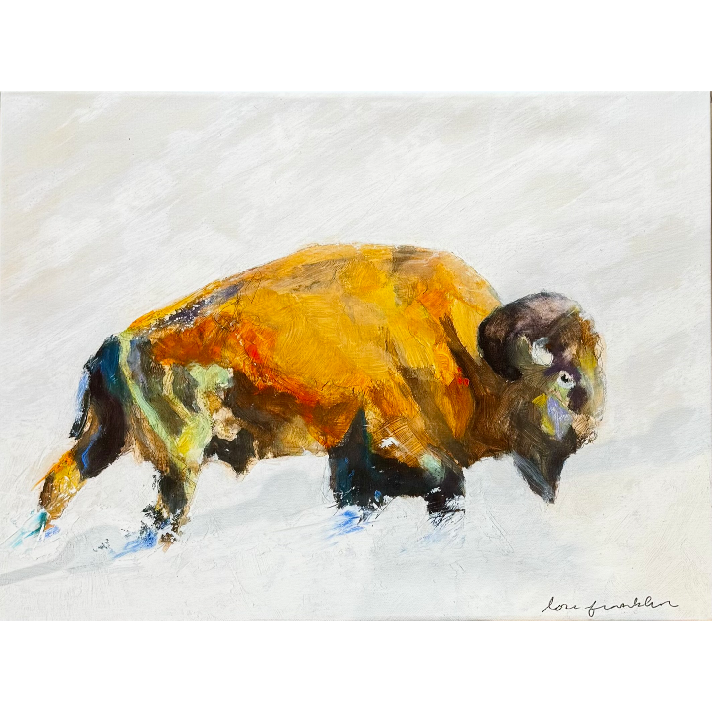 Headwind (Bison) Canvas Giclee Print