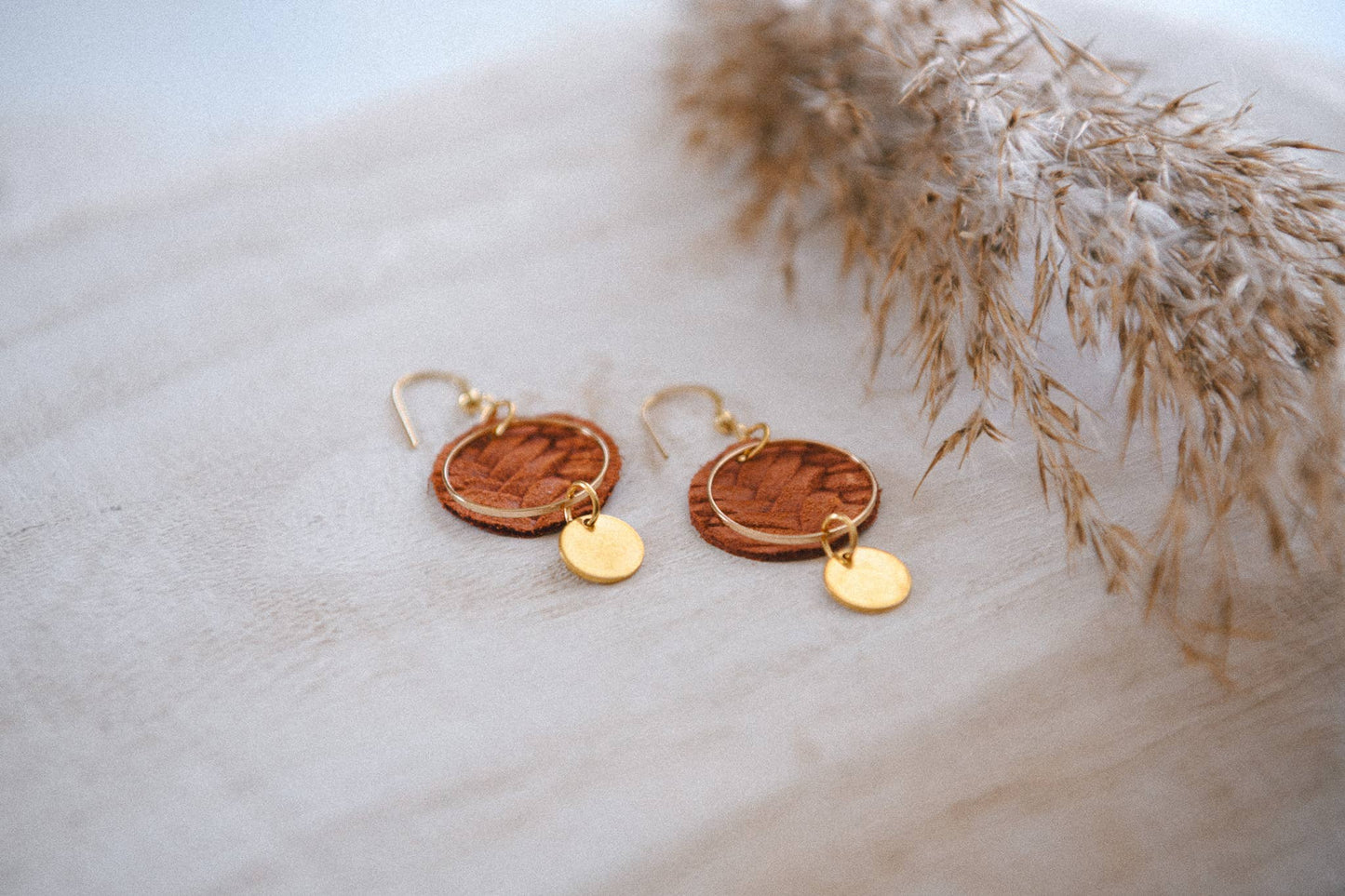 Rustic Charm Circle Earrings