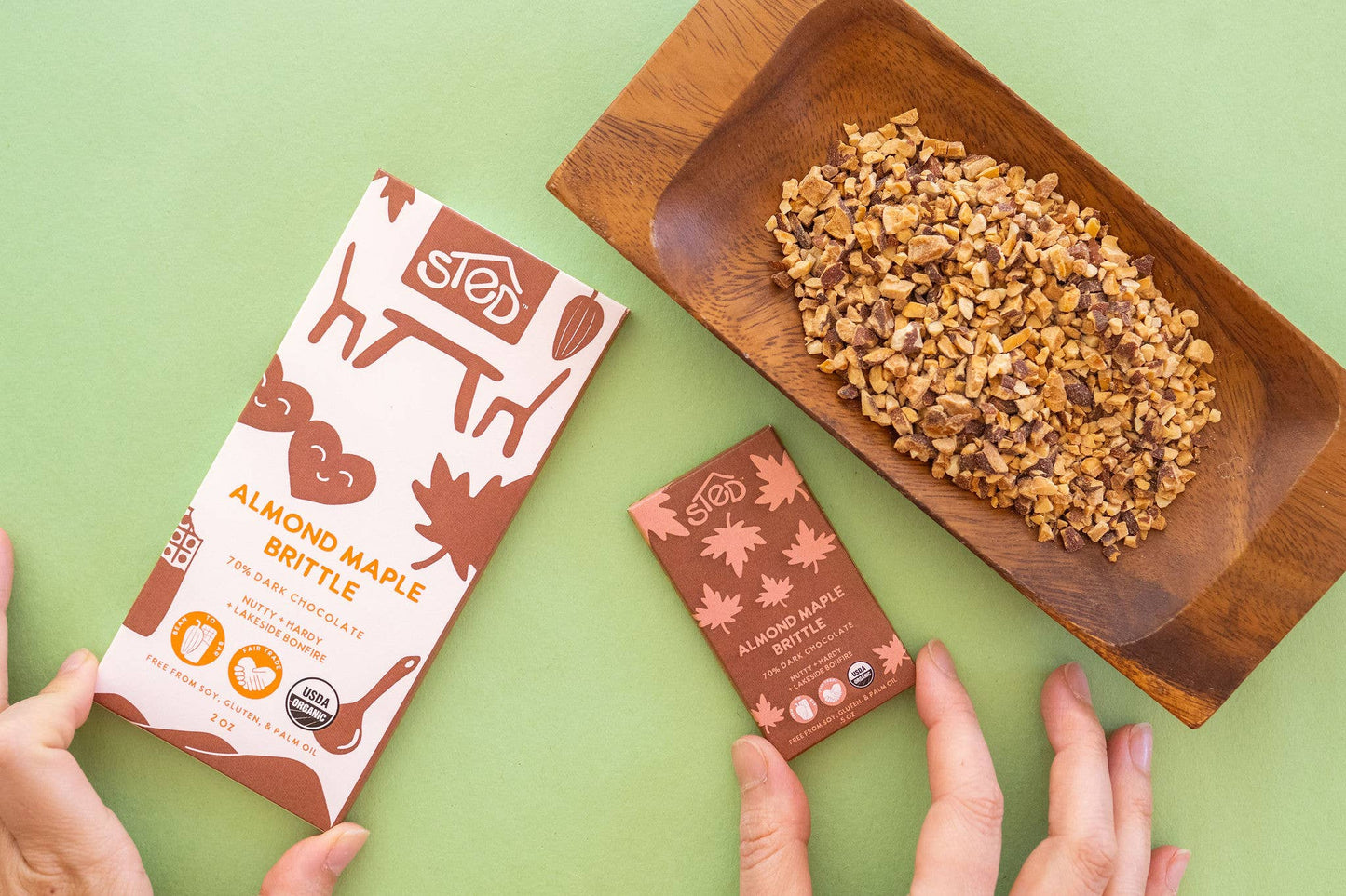 Mini Almond Maple Brittle .5 oz Chocolate Bar