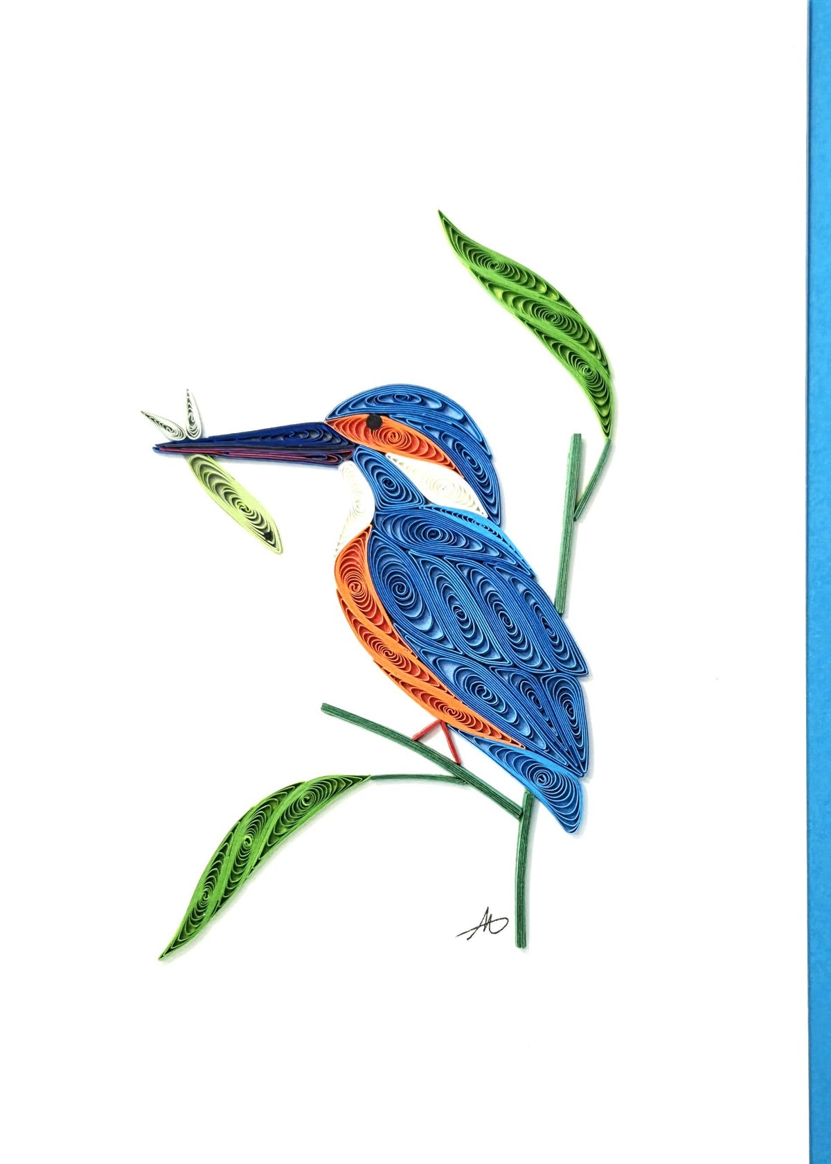 Kingfisher Quilled Greeting Card