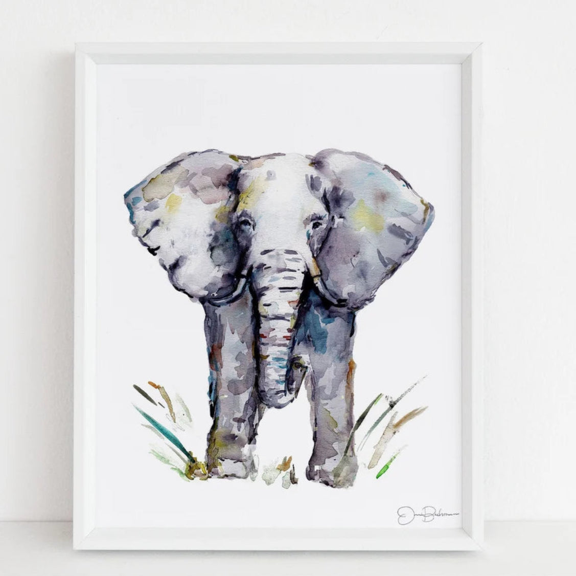 "Cornelius" Elephant Giclée Print: 8" x 10"