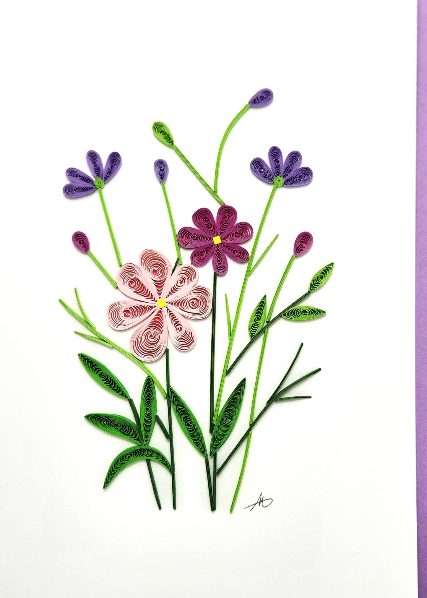 Cosmos Quilled Greeting Card