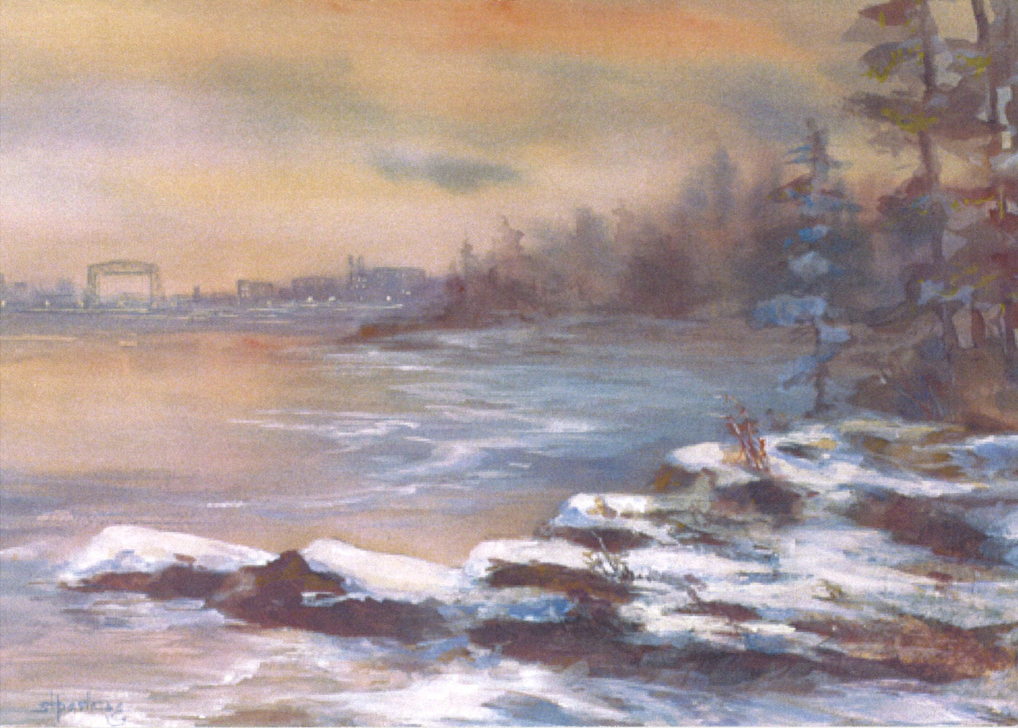 Duluth's Winter Shoreline Greeting Card