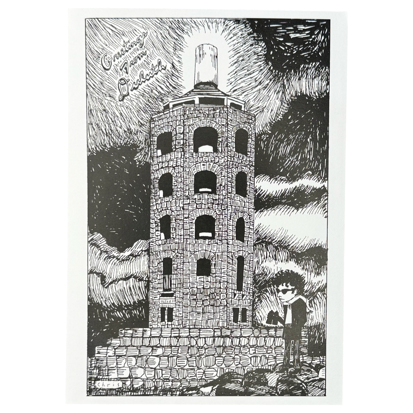 Dylan at Enger Tower Greeting Card