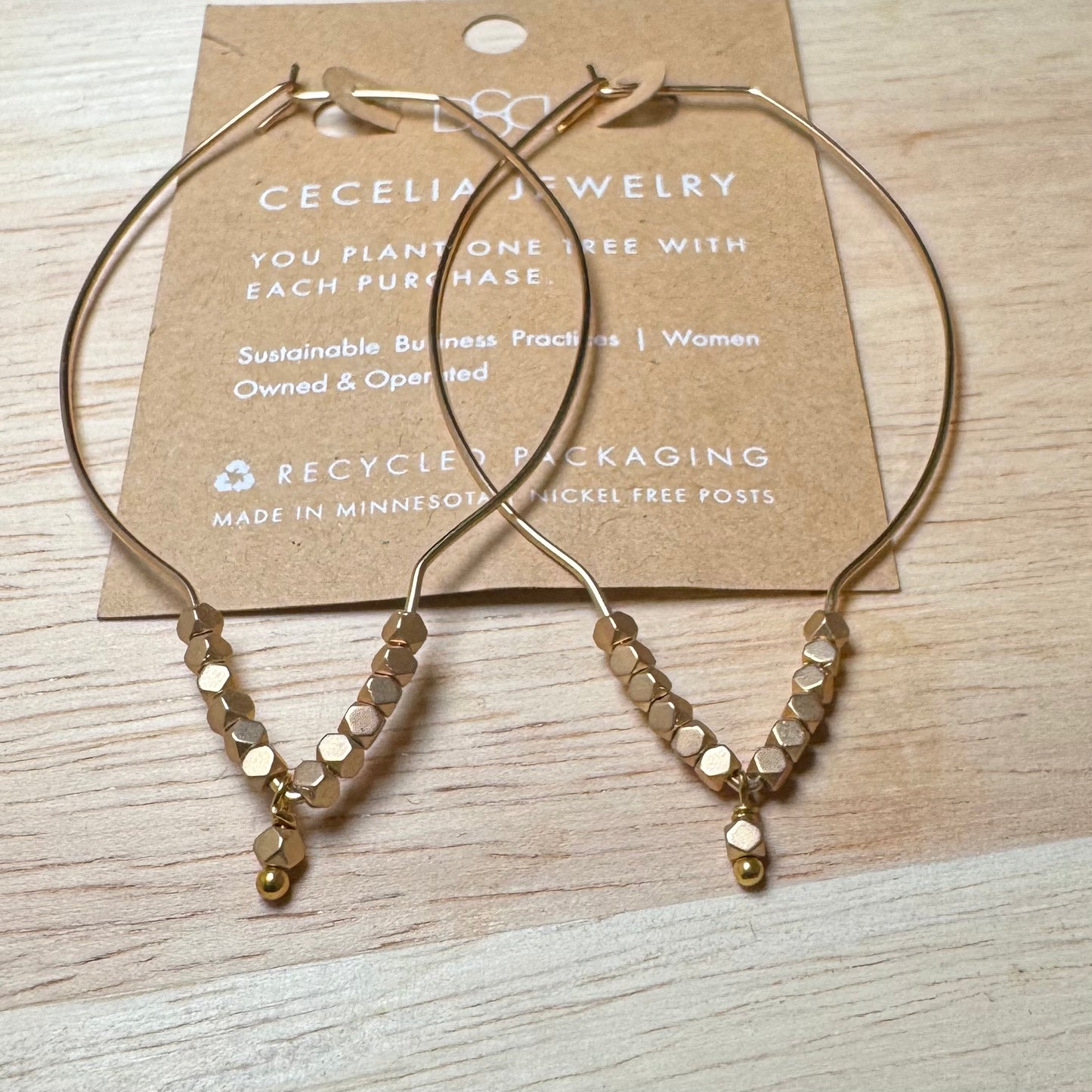 Large Feather Hoop Earrings