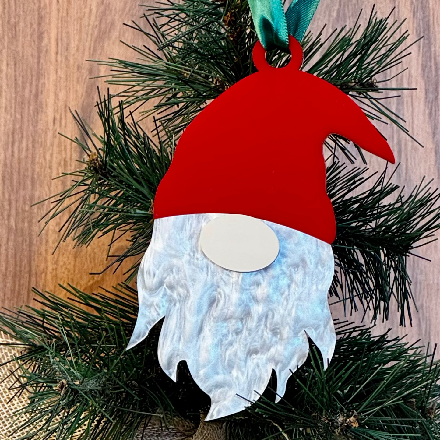 Santa Gnome Resin Ornament
