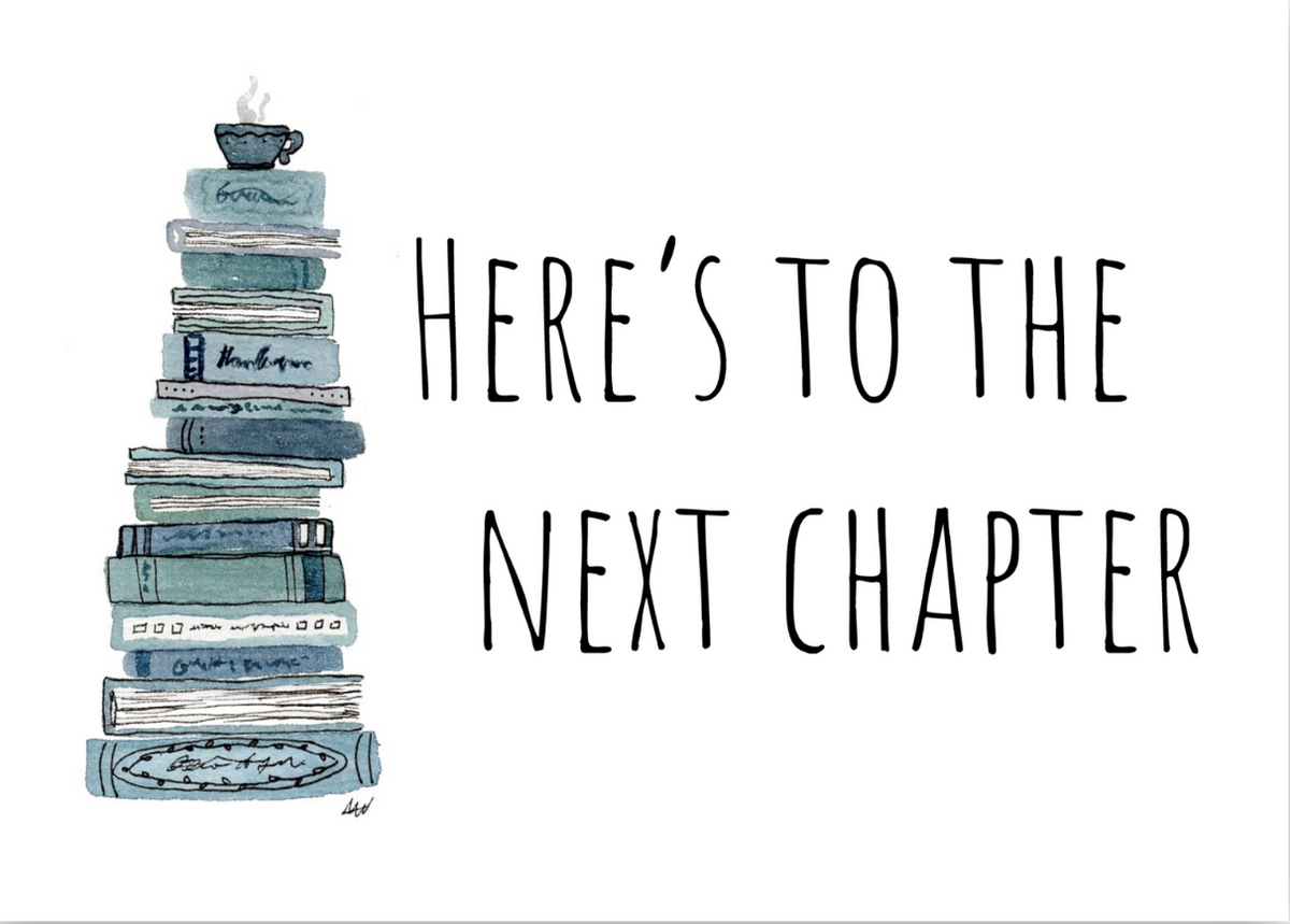 Here's to the Next Chapter Watercolor Greeting Card