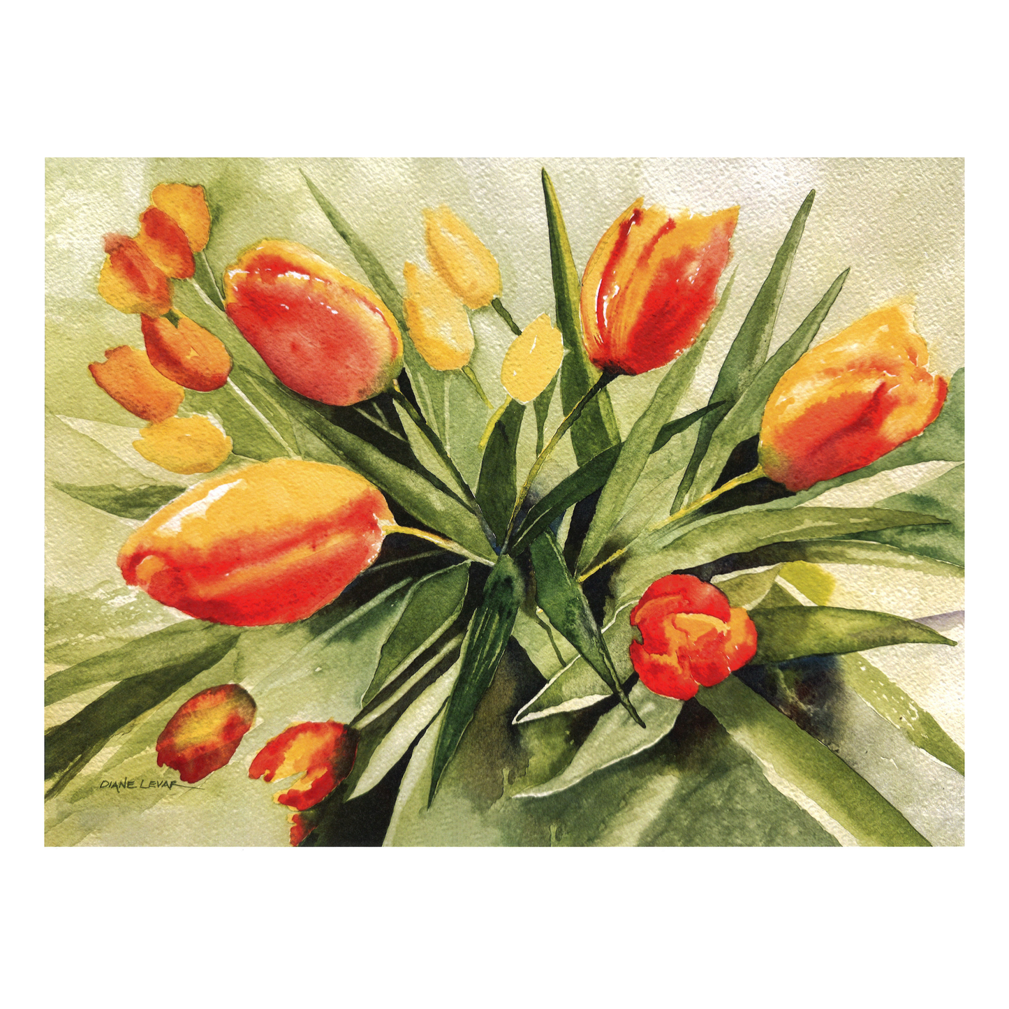 Tulips Watercolor Print
