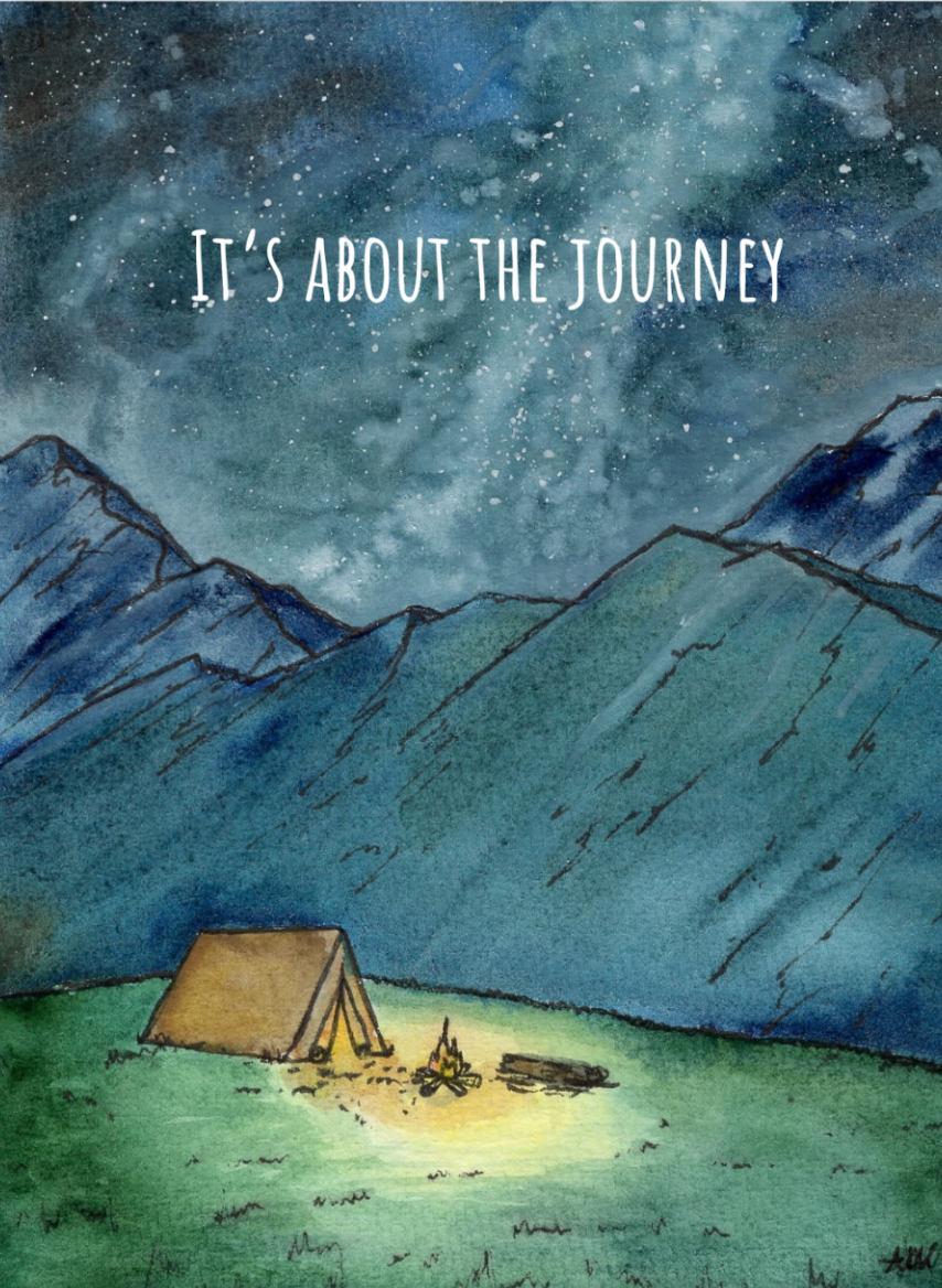 It's About the Journey Watercolor Greeting Card