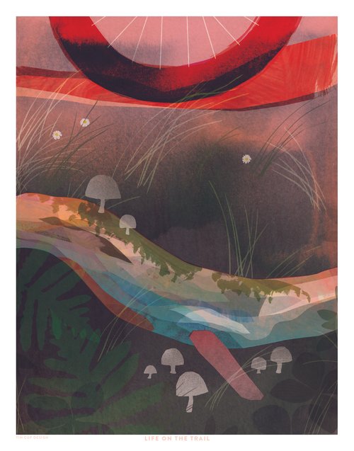 Life on the Trail 11x14 Illustrated Print