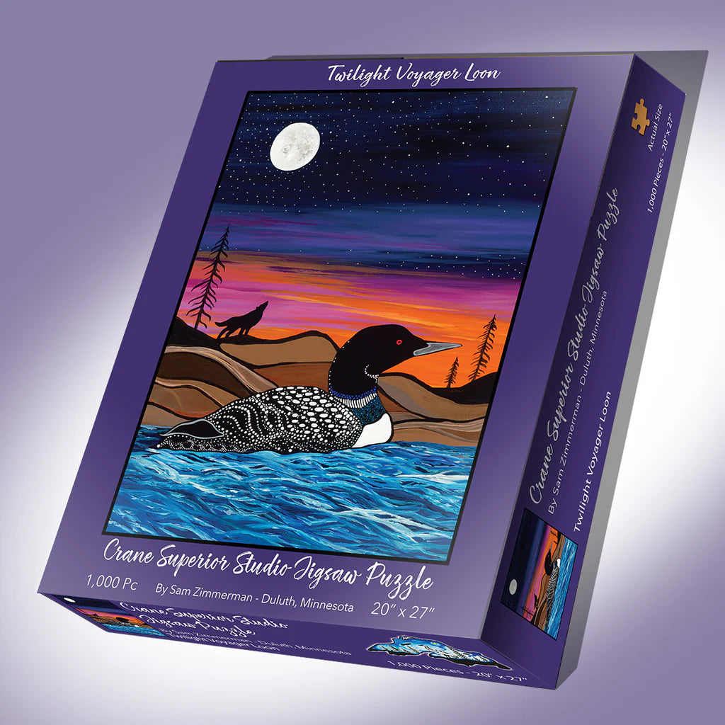 Twilight Voyageur Loon | Sam Zimmerman - Crane Studio 1,000 Piece Jigsaw Puzzles
