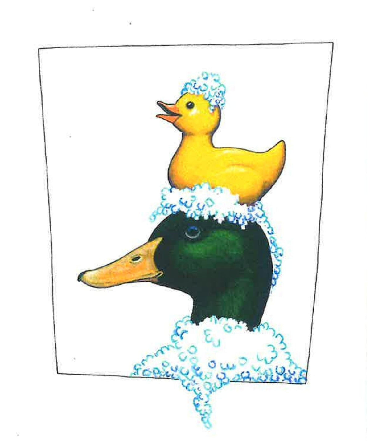 Mallard and Rubber Duck Greeting Card