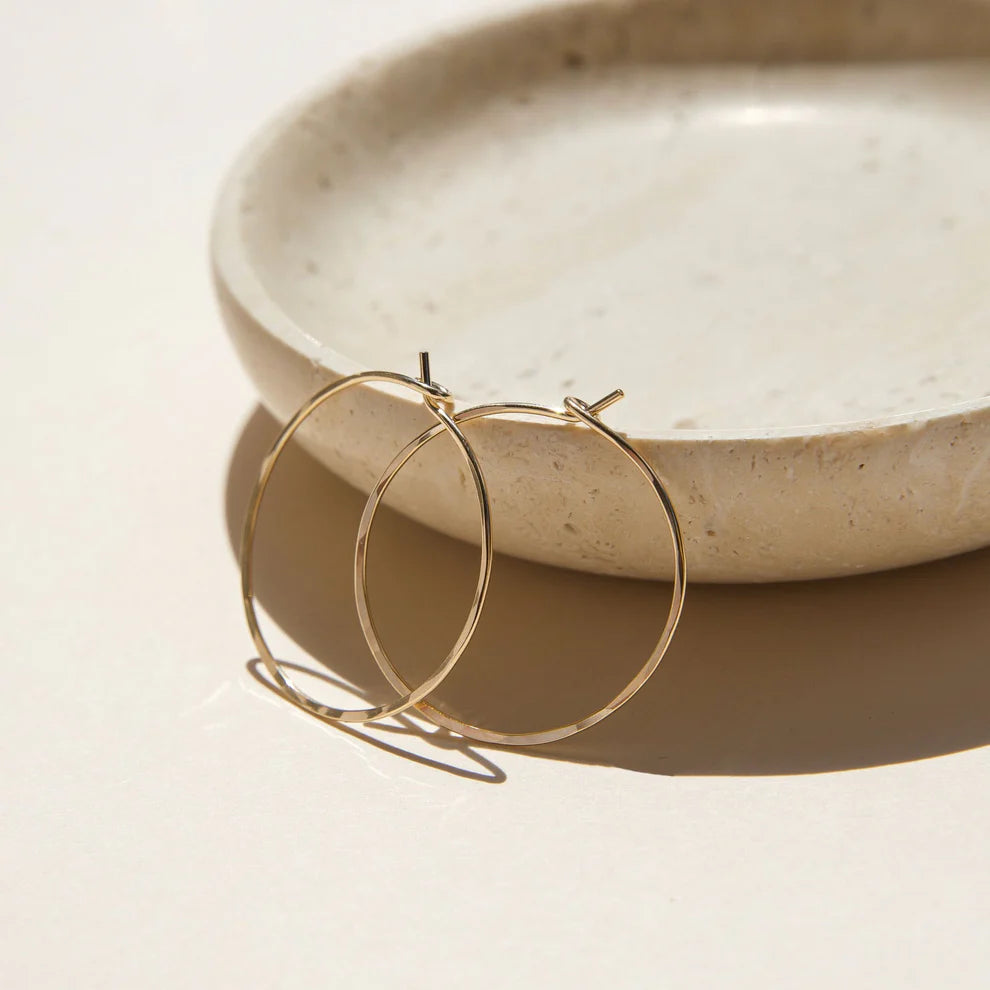Organic 14K Gold Fill Hoop Earrings