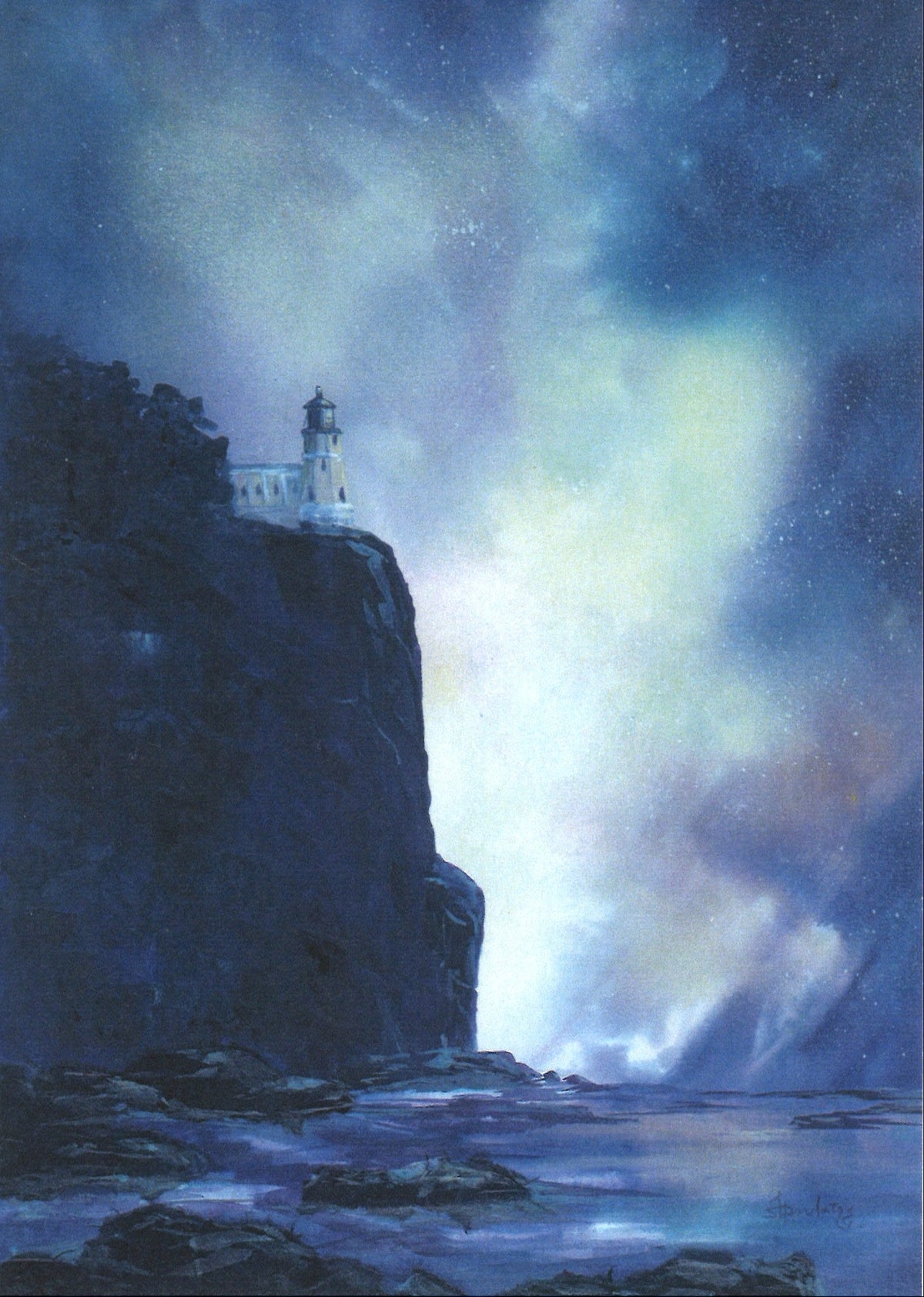 Split Rock- Northern Lights Greeting Card