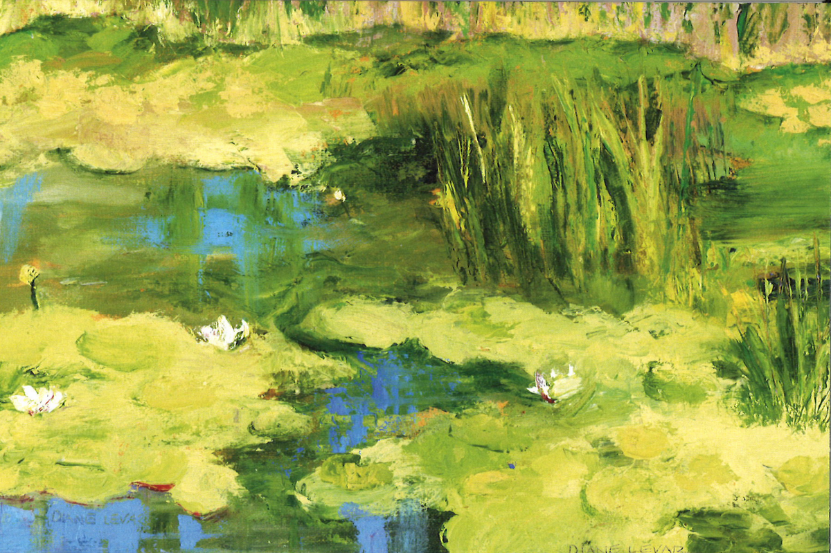 Water Lilies on Swan Greeting Card