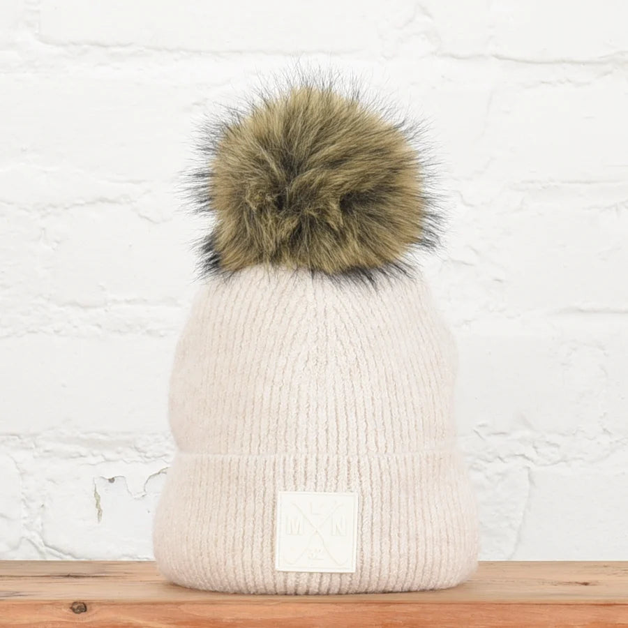 Winter Sky Pom Beanie Ivory