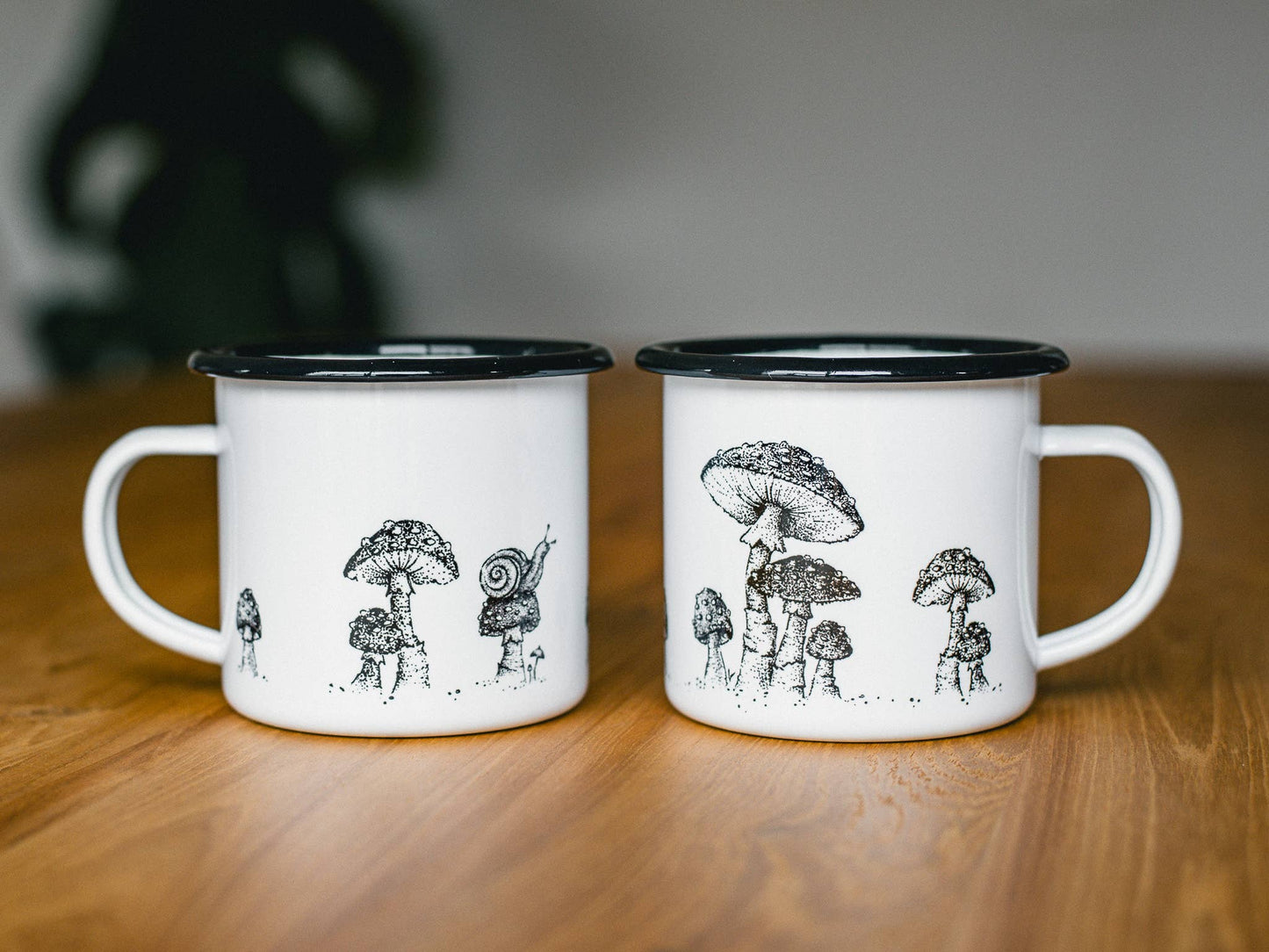 Mushroom Garden 10 oz Enamelware Camping Mug