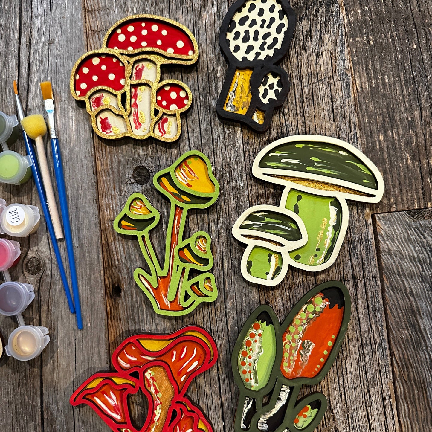 Mini DIY painting Mushrooms and Toadstools gift set