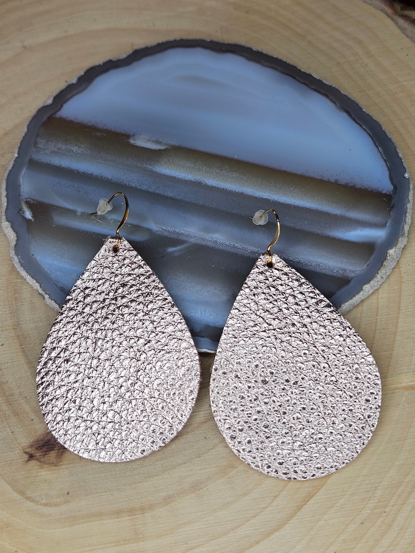 Teardrop Embossed Earrings