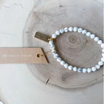 Howlite Nugget Gemstone Bracelet