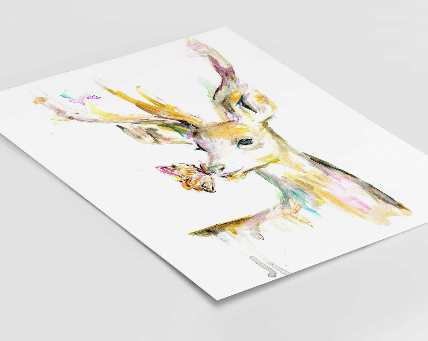 "Stay Golden Deer" Giclée Print: 8" x 10"