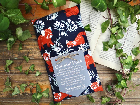 Washable Microwavable Heating Pad Pack Cute Red Panda Bear