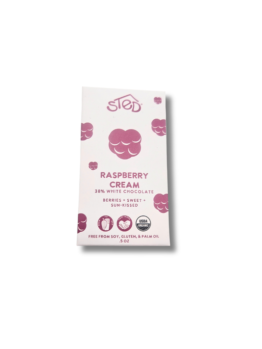 Mini Raspberry Cream .5 oz White Chocolate Bar