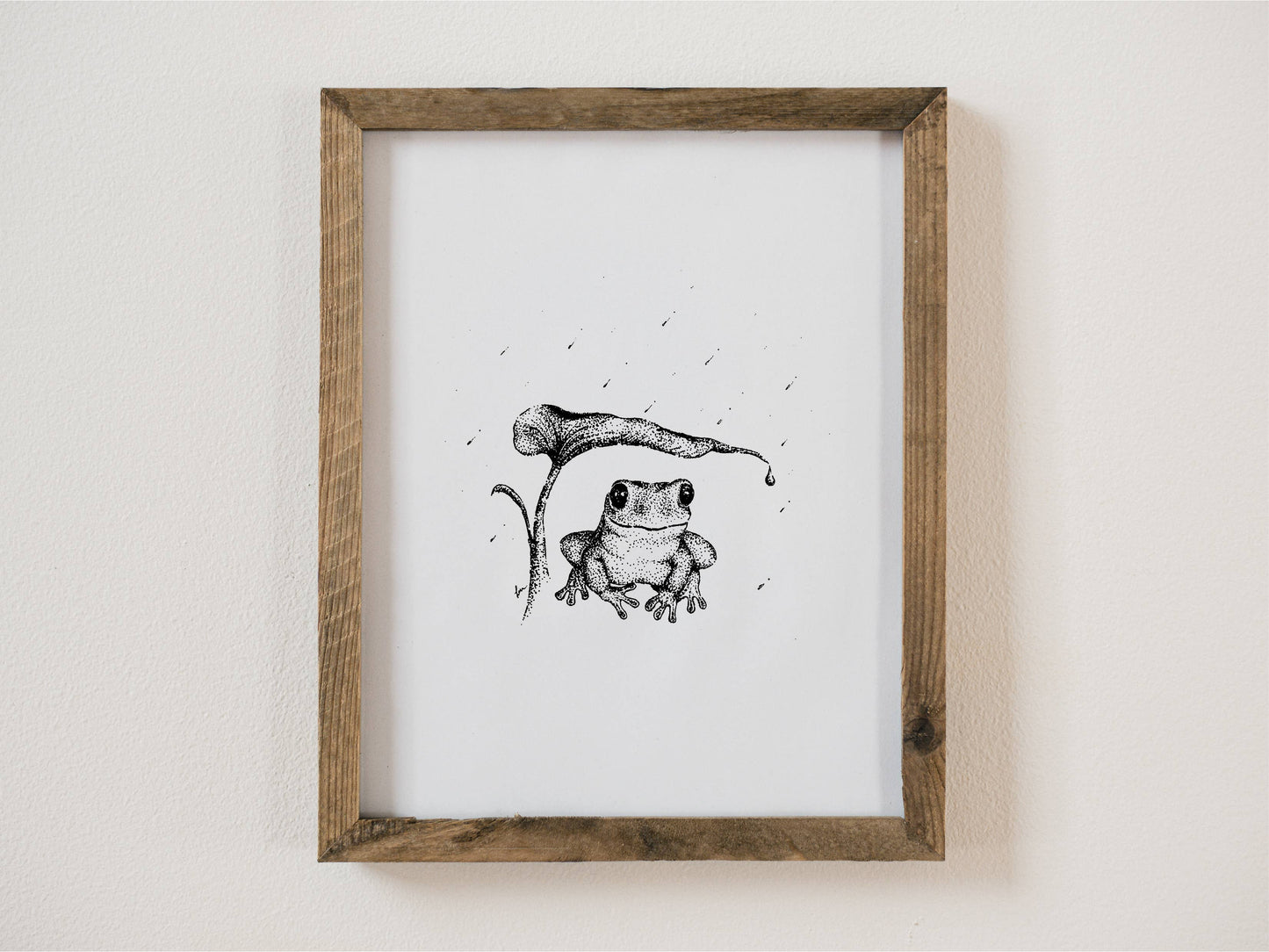 Rainy Frog Giclée 8x10 Art Print
