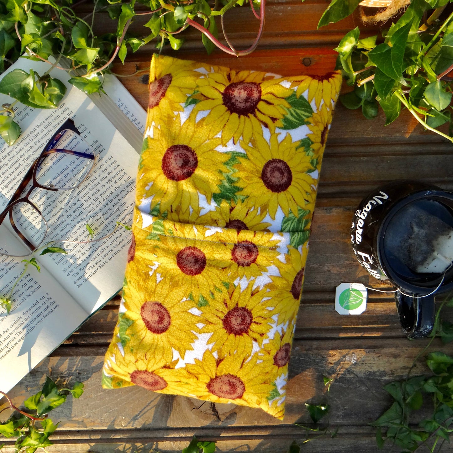 Washable Microwavable Reusable Heating Pad Sunflower Floral