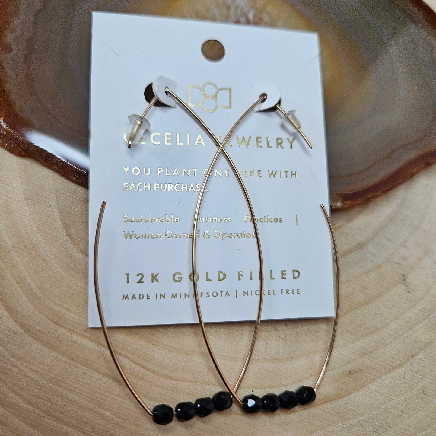 12K Cecelia Dangle Earrings