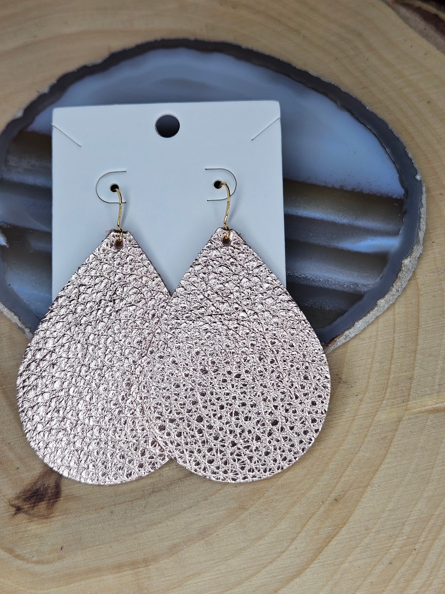 Teardrop Embossed Earrings
