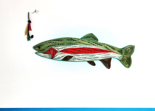 Trout Quilled Greeting Card