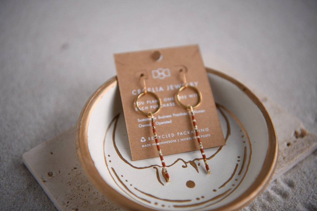 Boho Sead Bead Drop Earrings