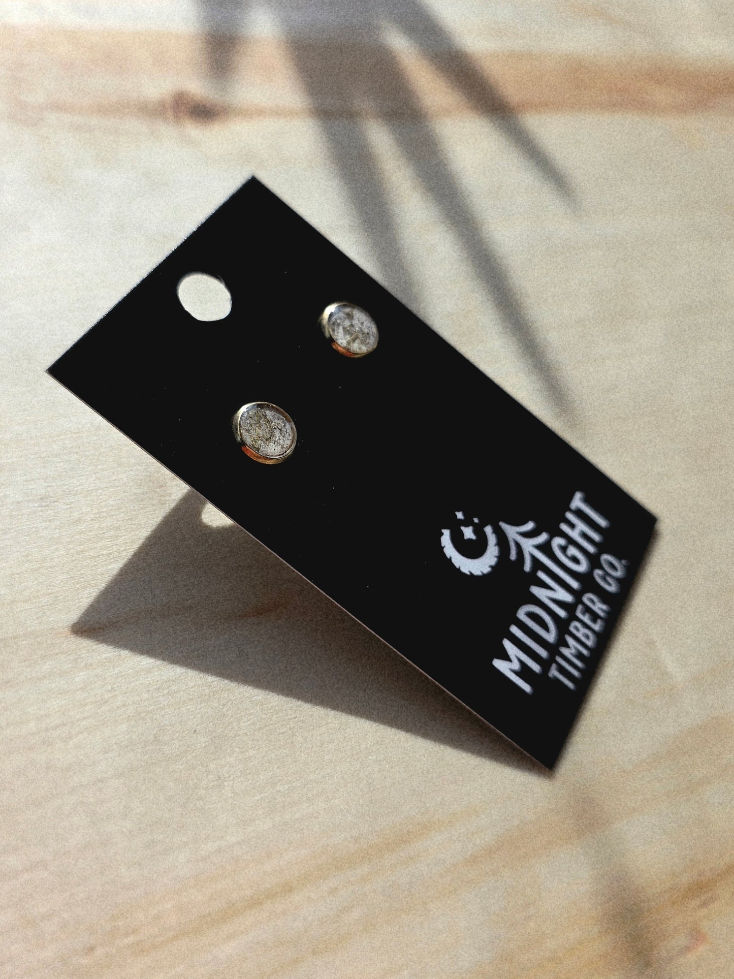 Gold Plated Birch Bark Stud Earrings