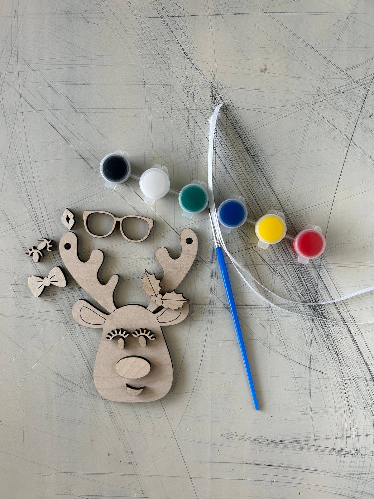 Build Your Own Reindeer Ornament Paint Kit