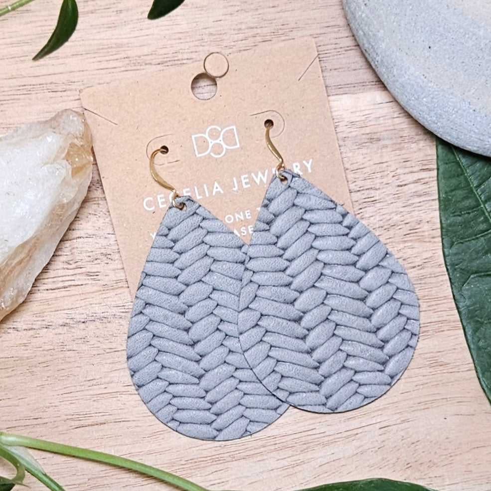 Teardrop Embossed Earrings