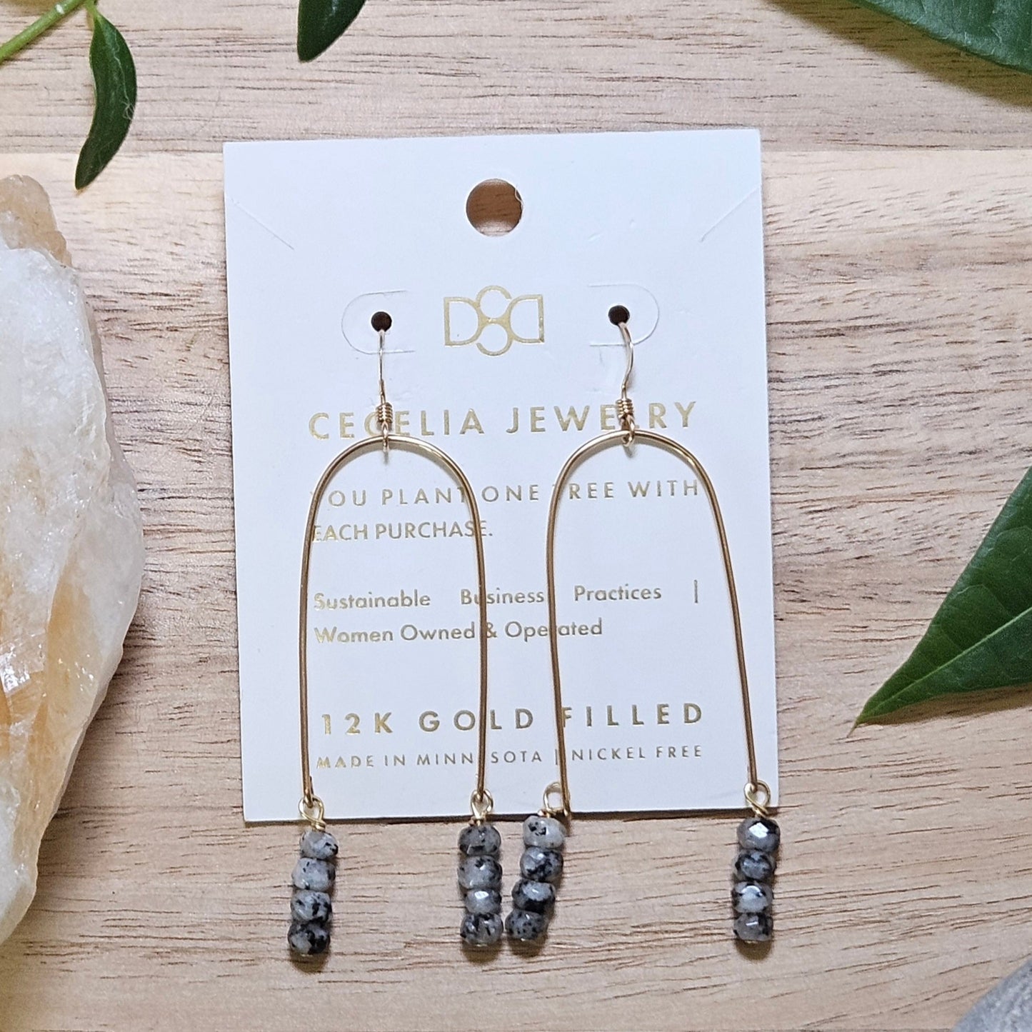 12K Cecelia Dangle Earrings