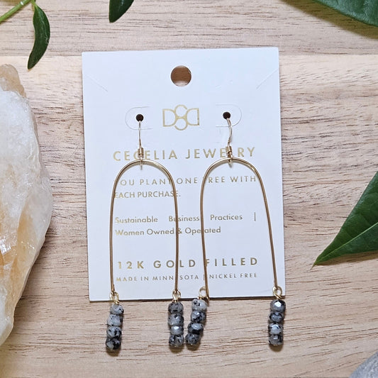 12K Cecelia Dangle Earrings