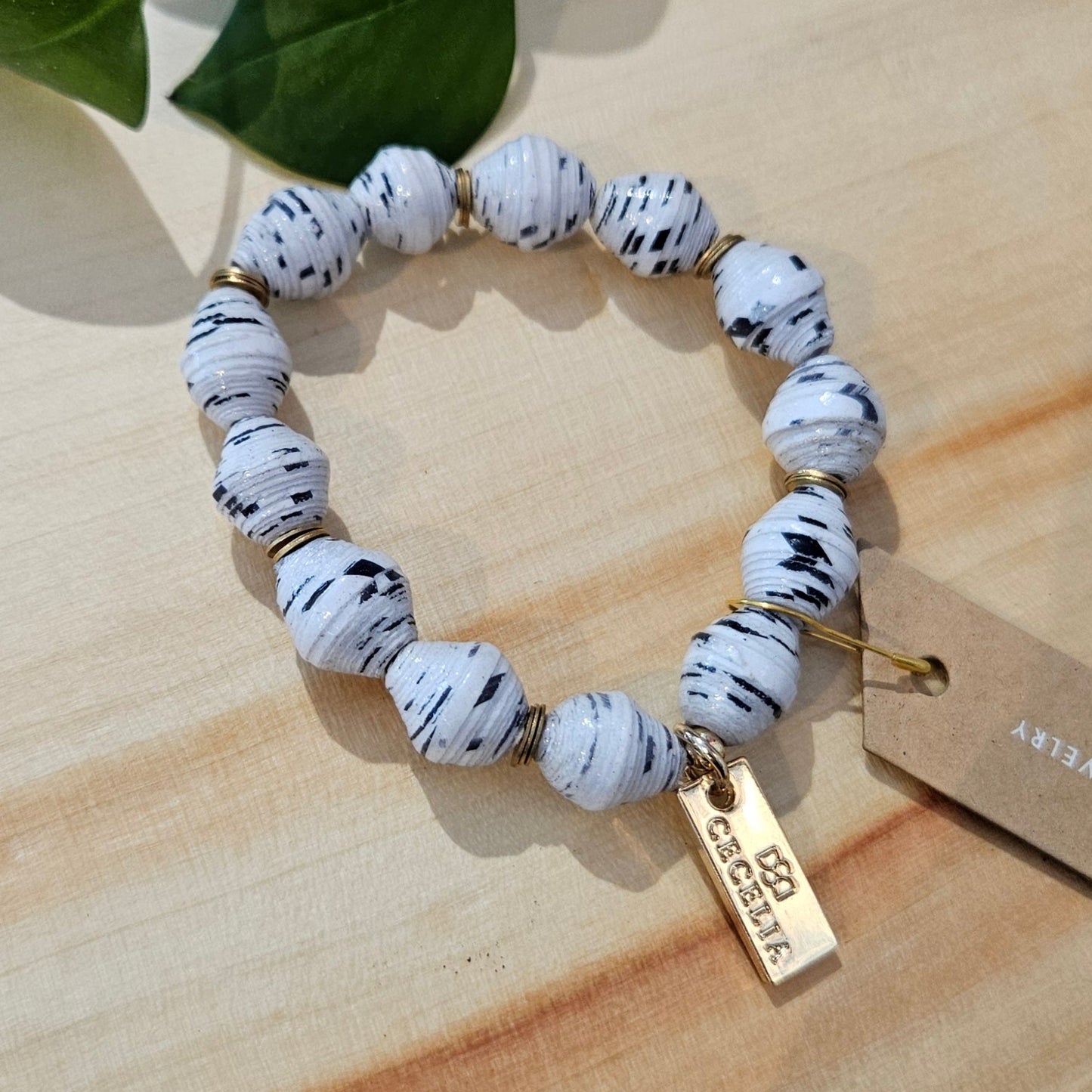 Speckled White Bracelet