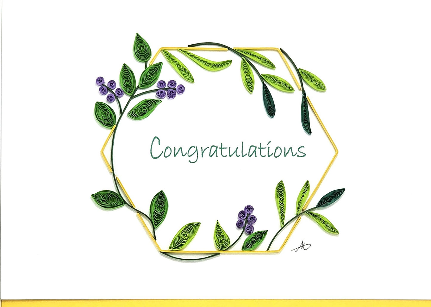"Congratulations" Quilled Greeting Card