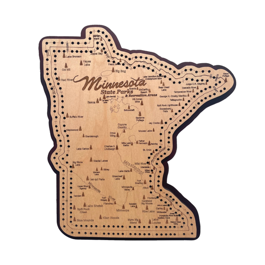 Minnesota State Parks 2 Track Cribbage Board