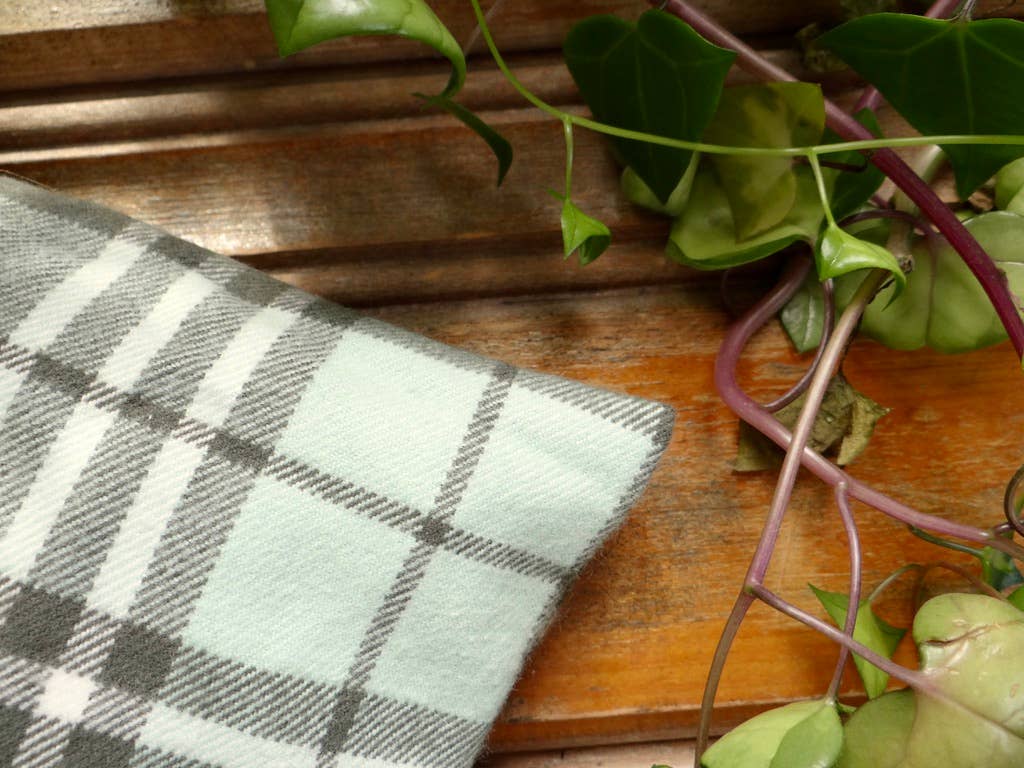 Washable Microwavable Reusable Heating Pad Teal Plaid