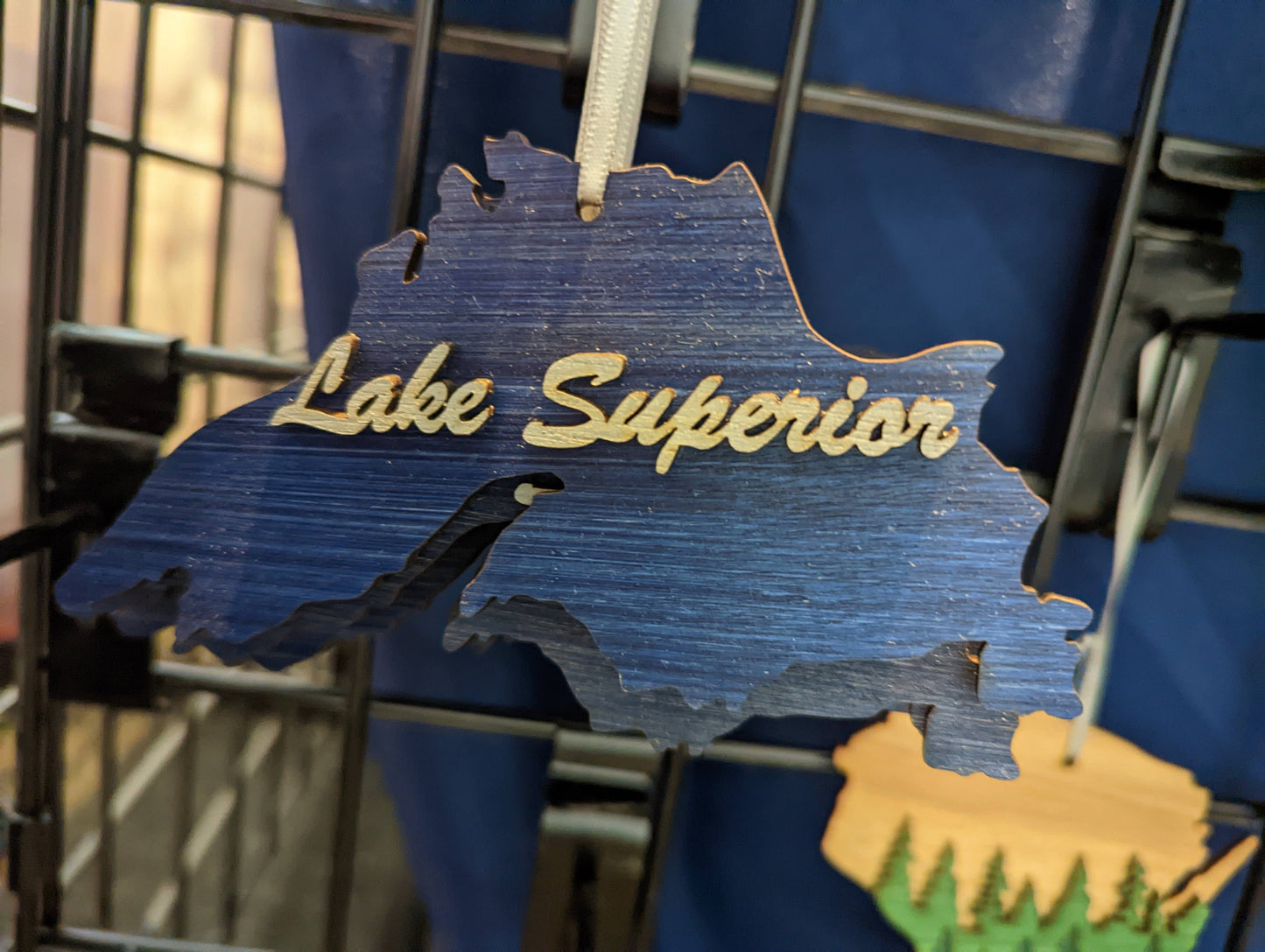 Lake Superior Wood Ornament Art