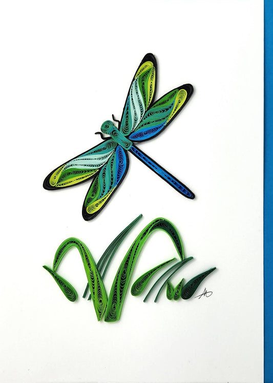 Dragonfly Quilled Greeting Card