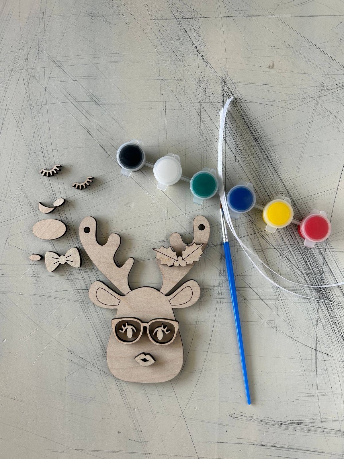 Build Your Own Reindeer Ornament Paint Kit