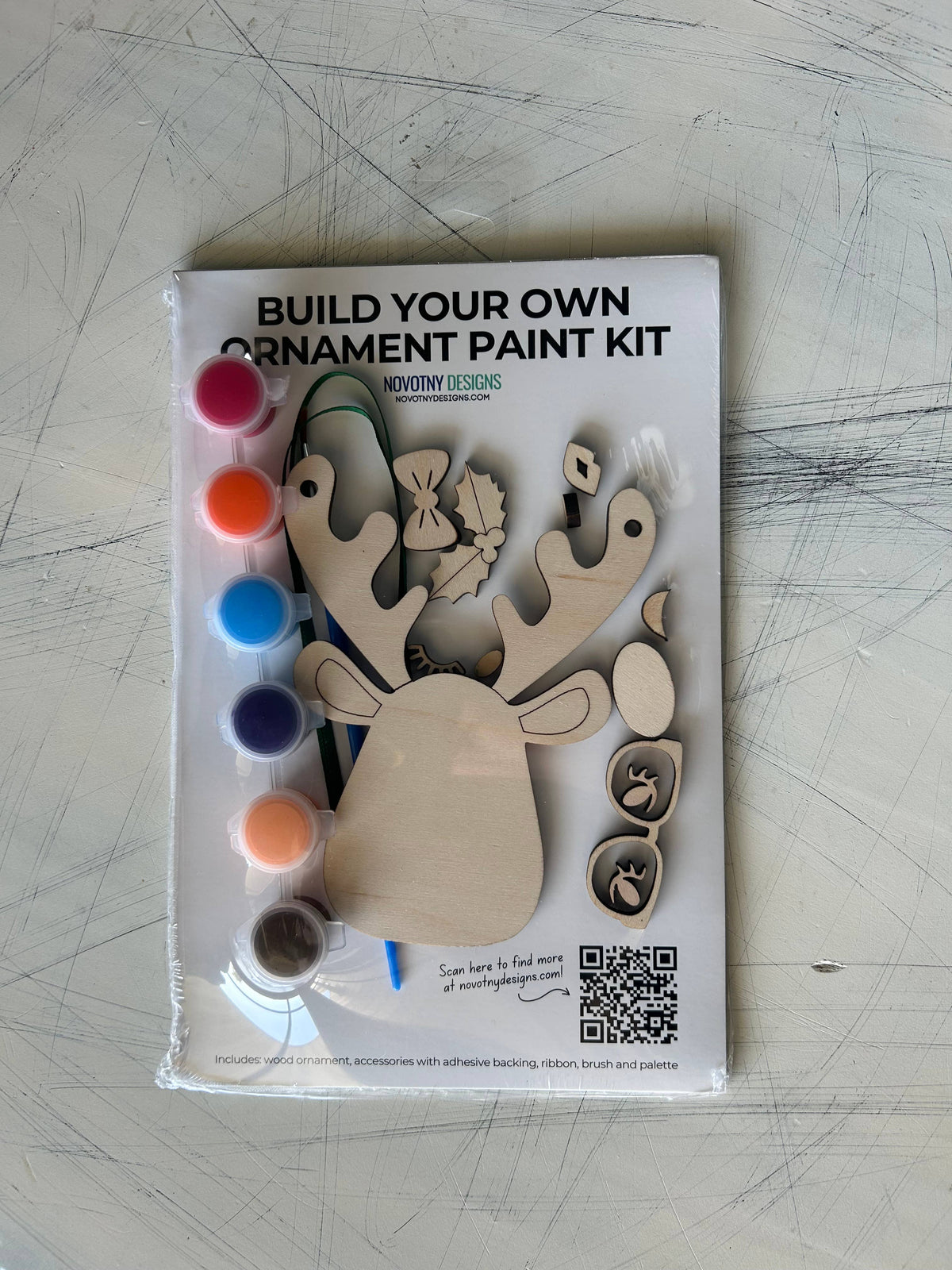 Build Your Own Reindeer Ornament Paint Kit