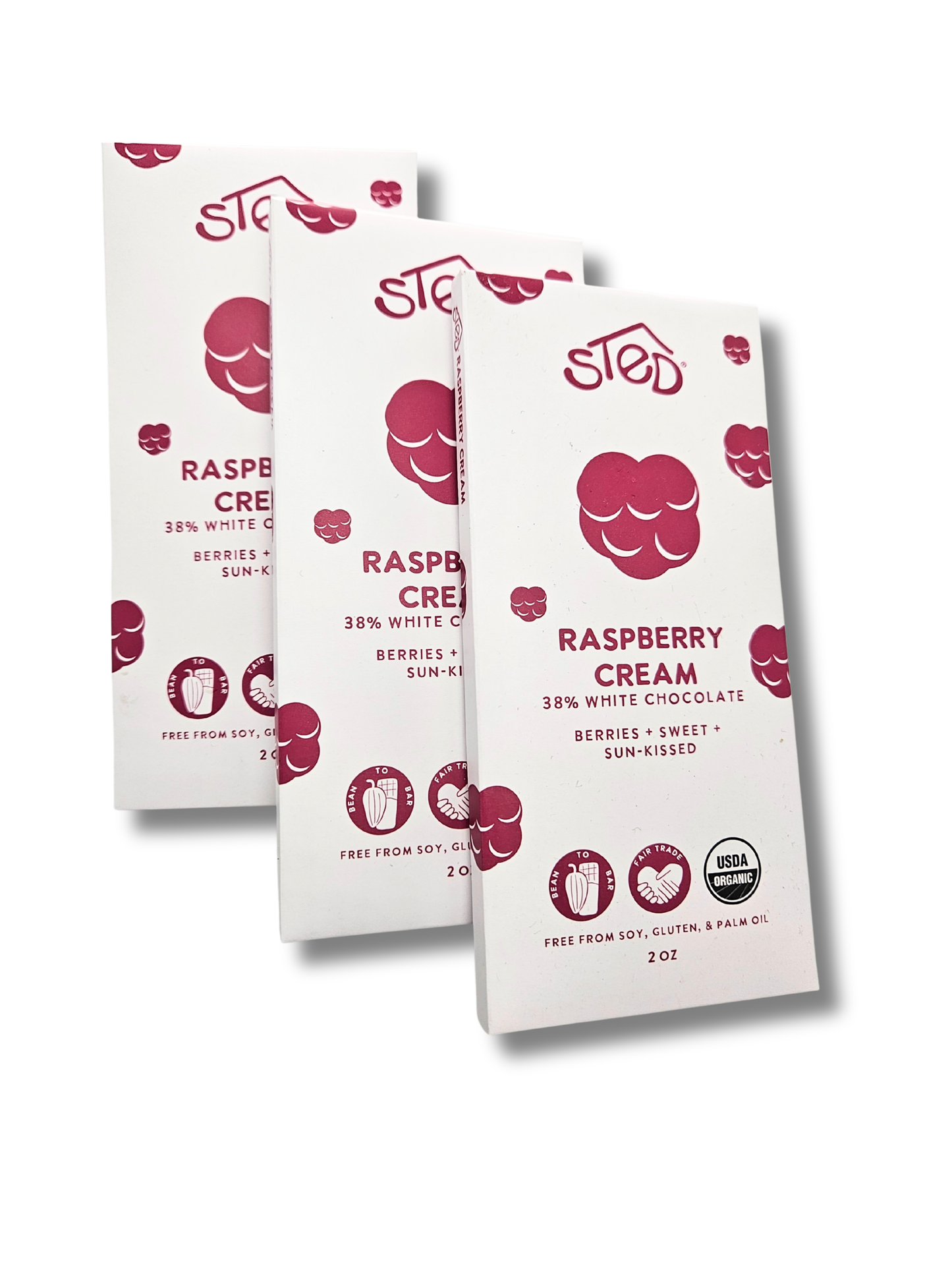 Raspberry Cream 2 oz. White Chocolate Bar