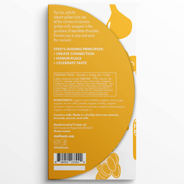 Golden Milk 2 oz Chocolate Bar